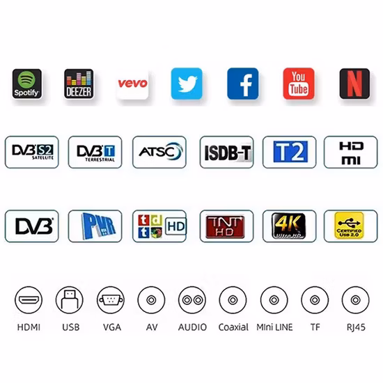 TV 55인치 4K UHD 프레임리스 디자인 LCD LED TV(디지털 시스템 포함) 스마트 곡선 TV 안드로이드 11.0